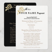 Miss America Gold Rose Awards Ball Programmkarte Programm (Vorne/Hinten)