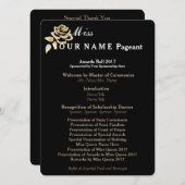 Miss America Gold Rose Awards Ball Programmkarte Programm (Vorne/Hinten)