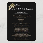 Miss America Gold Rose Awards Ball Programmkarte Programm (Vorderseite)