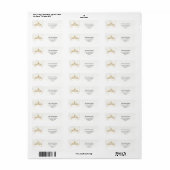 Miss America Gold Tiara Stars Crown Address Labels (Vorne)