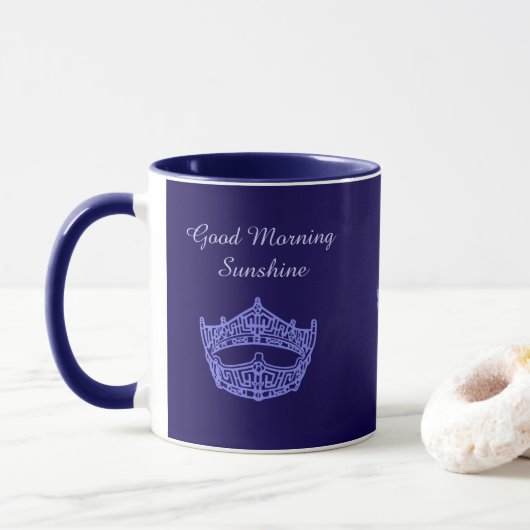 Miss America Good Morning Sunshine Crown Mug Tasse (Mit Donut)