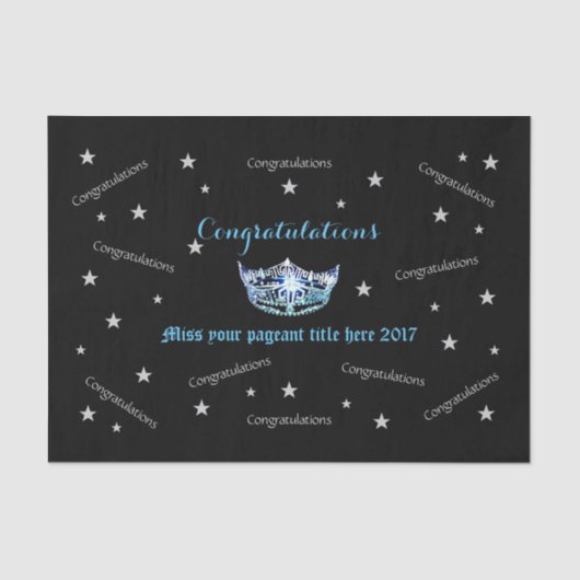 Miss America Gratulations Tissue Paper Seidenpapier (Vorderseite)