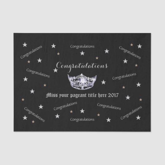 Miss America Gratulations Tissue Paper Seidenpapier (Vorderseite)