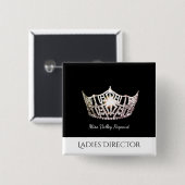 Miss America Ladys Director Custom Button Button (Vorne & Hinten)
