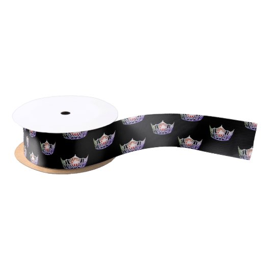 Miss America Lavender Silver Crown Satin Ribbon Satinband (Spule)