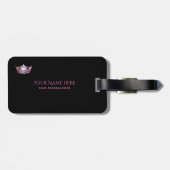 Miss America Light Pink Crosspur Tag Gepäckanhänger (Rückseite horizontal)