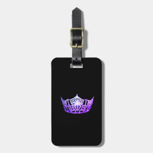 Miss America Lila Crown Luggage Tag Vertikal Gepäckanhänger