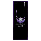 Miss America Lila Crown PRPLE Geschenktasche Weihn Geschenktüte Für Weinflaschen (Vorderseite)
