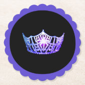 Miss America Lila Crown Sclpd Paper Untersetzer (Vorderseite)