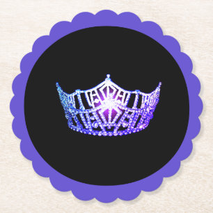 Miss America Lila Crown Sclpd Paper Untersetzer
