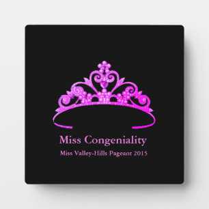 Miss America Lila Tiara Crown Awards Plaque Fotoplatte