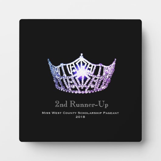 Miss America Lilac Crown Runner-up Plaque Fotoplatte (Vorderseite)
