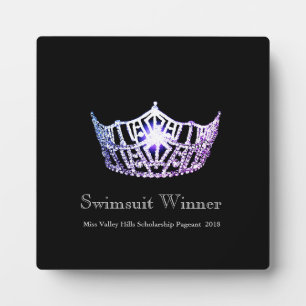 Miss America Lilac Crown Swimsuit Gewinner Plaque Fotoplatte