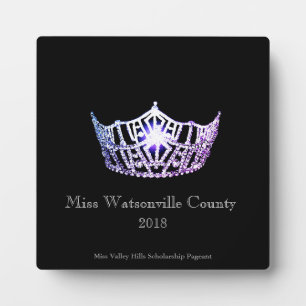 Miss America Lilac Crown Titleholder Plaque Fotoplatte