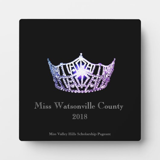 Miss America Lilac Crown Titleholder Plaque Fotoplatte (Vorderseite)