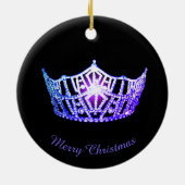 Miss America Miami Crown Round Ornament (Hinten)