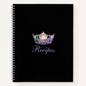 Miss America Multi Crown Custom Rezept Notebook Notizbuch (Vorderseite)