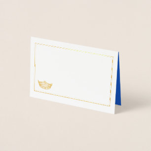 Miss America Name Platzkarte Gold Foiled Crown Folienkarte