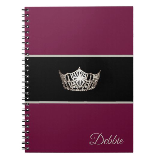 Miss America Notebook Pageant Silver Crown Notizblock (Vorderseite)