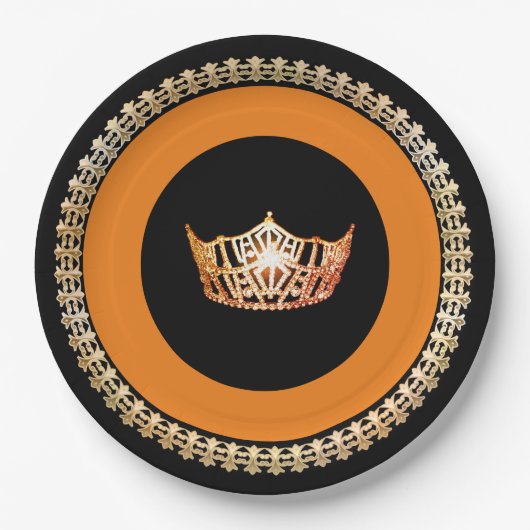 Miss America Orange Crown 9" Teller (Vorderseite)