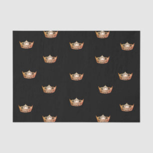 Miss America Orange Crown Tissue Paper Seidenpapier