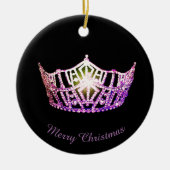 Miss America Orchid Crown Round Ornament (Vorne)