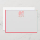 Miss America Pageant Custom Note Card Coral Mitteilungskarte (Vorne/Hinten)