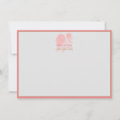 Miss America Pageant Custom Note Card Coral Mitteilungskarte (Vorderseite)