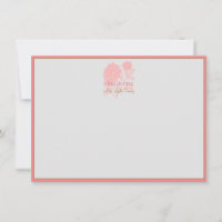 Miss America Pageant Custom Note Card Coral