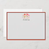 Miss America Pageant Custom Note Card Orange Mitteilungskarte (Vorne/Hinten)