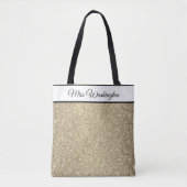 Miss America Pageant Imitate Glitzer Tote Bag Tasche (Vorderseite)