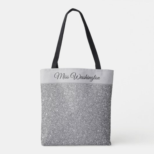 Miss America Pageant Imitate Glitzer Tote Bag Tasche (Rückseite)