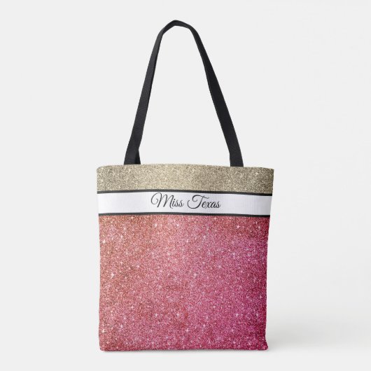 Miss America Pageant Imitate Glitzer Tote Bag Tasche (Rückseite)