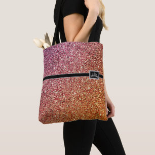 Miss America Pageant Tiara Glitzer Tote Bag Tasche