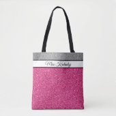 Miss America Pagetier Imitate Glitzer Tote Bag Tasche (Vorderseite)