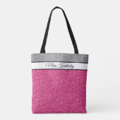 Miss America Pagetier Imitate Glitzer Tote Bag Tasche (Rückseite)