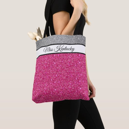Miss America Pagetier Imitate Glitzer Tote Bag Tasche (Von Nahem)