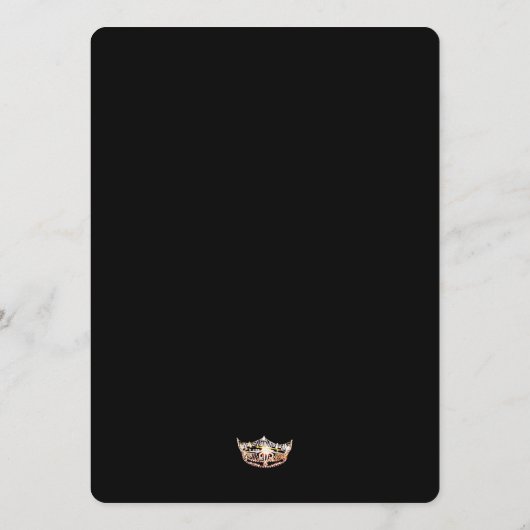 Miss America Peach Crown Doppelside Luncheon Card Menükarte (Rückseite)