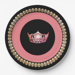 Miss America Pink Coral Crown 9" Teller