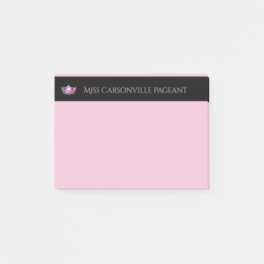 Miss America Pink Crown & Name Post-it-Notes Post-it Klebezettel (Vorderseite)