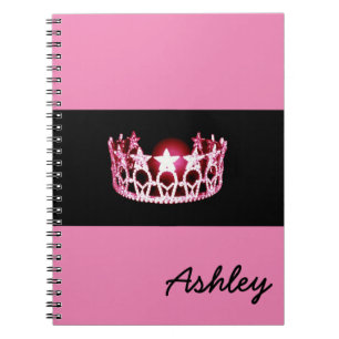 Miss America Pink Crown Notebook Individuelle Name Notizblock