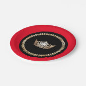 Miss America Red Gold Crown 7" Paper Teller (Schrägansicht)