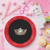 Miss America Red Gold Crown 9" Teller (Party)