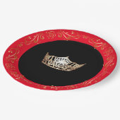 Miss America Red Gold Crown 9" Teller (Schrägansicht)