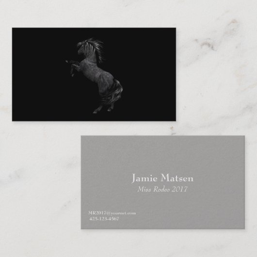Miss America Rodeo Horse Business Cards Visitenkarte (Vorne/Hinten)