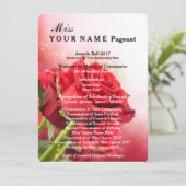 Miss America Rote Rose Pageant Awards Ball Program Programm (Stehend Vorderseite)