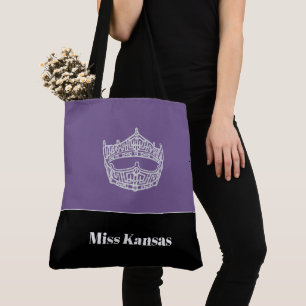 Miss America Silber-Krone-Tragetasche - groß Tasche