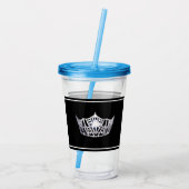 Miss America Silberkrone Acryl Tumbler Acryltrinkbecher (Rückseite)