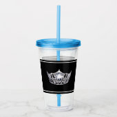 Miss America Silberkrone Acryl Tumbler Acryltrinkbecher (Vorderseite)