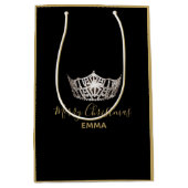 Miss America Silver Crown 2-Tone-Geschenktasche - Mittlere Geschenktüte (Vorderseite)